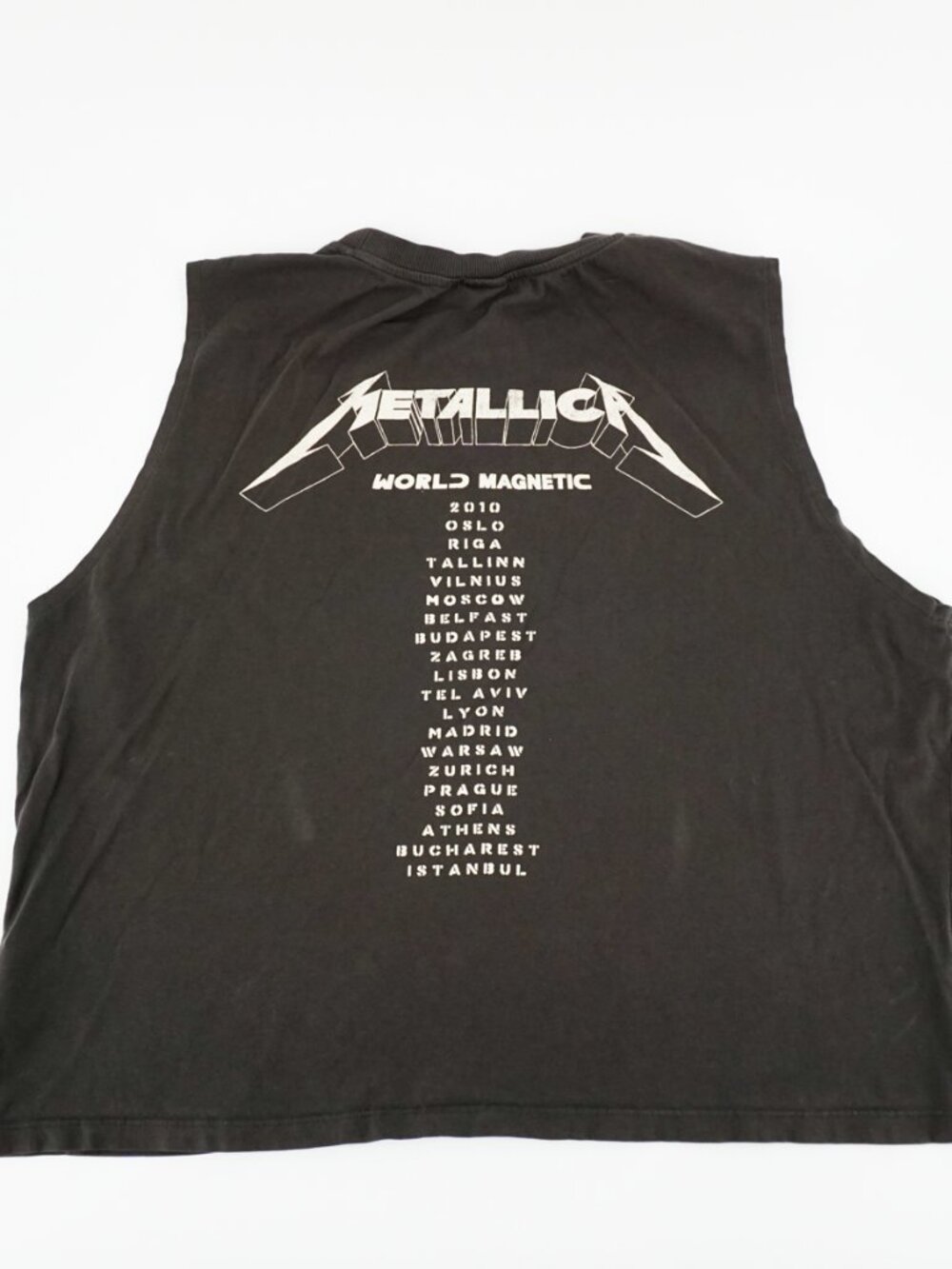 H&M Metallica Band Tank Sleevless Men's Shirt XL World Tour 2010 World Magnetic